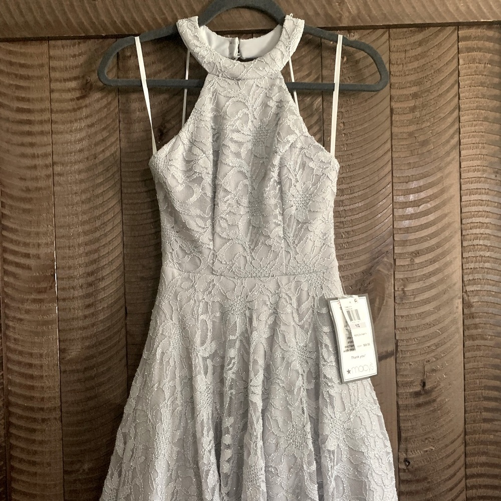 NWT Macy’s Silver Sparkly Cocktail Dress